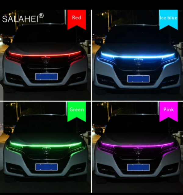 Signature lumineuse sur capot
